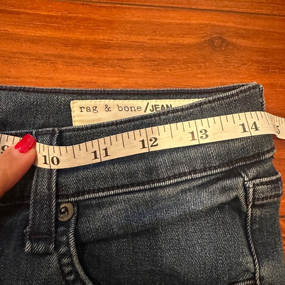 Rag & Bone Ankle Skinny Jeans Women’s 28 – Dark Wash, Raw Hem, Stretch Denim - Picture 8 of 9